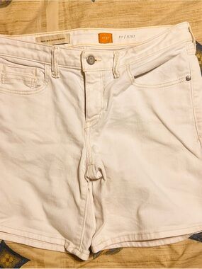 Pilcro and the Letterpress Maggie White Denim Shorts Size 27 Anthropologie